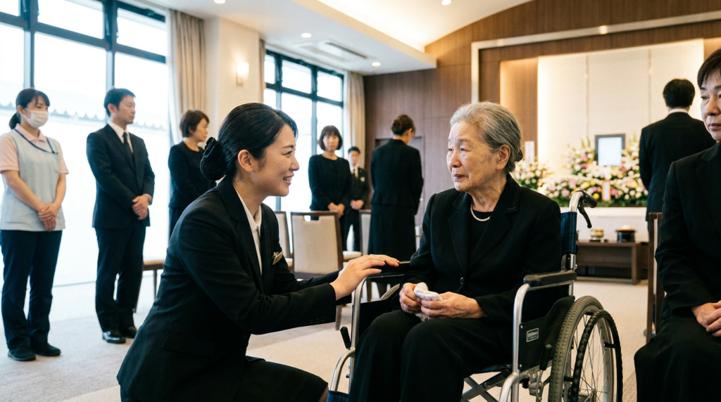 幸手市周辺のメモリアルトネで行われた家族葬当日の様子