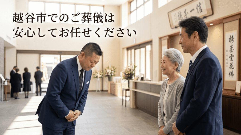 葬儀担当者からのコメント：越谷市斎場での家族葬・一般葬について