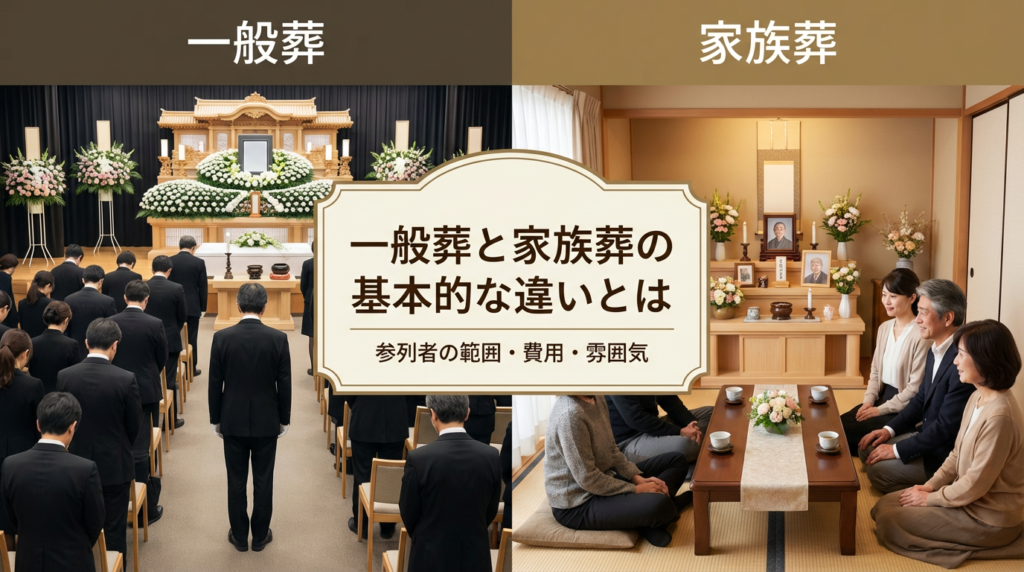 一般葬と家族葬の基本的な違いとは