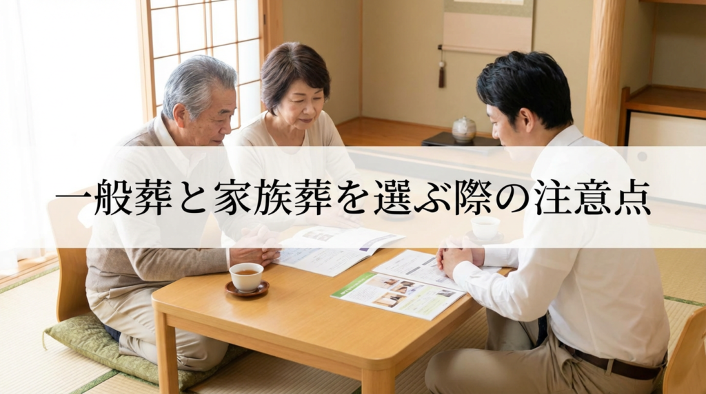 4. 一般葬と家族葬を選ぶ際の注意点