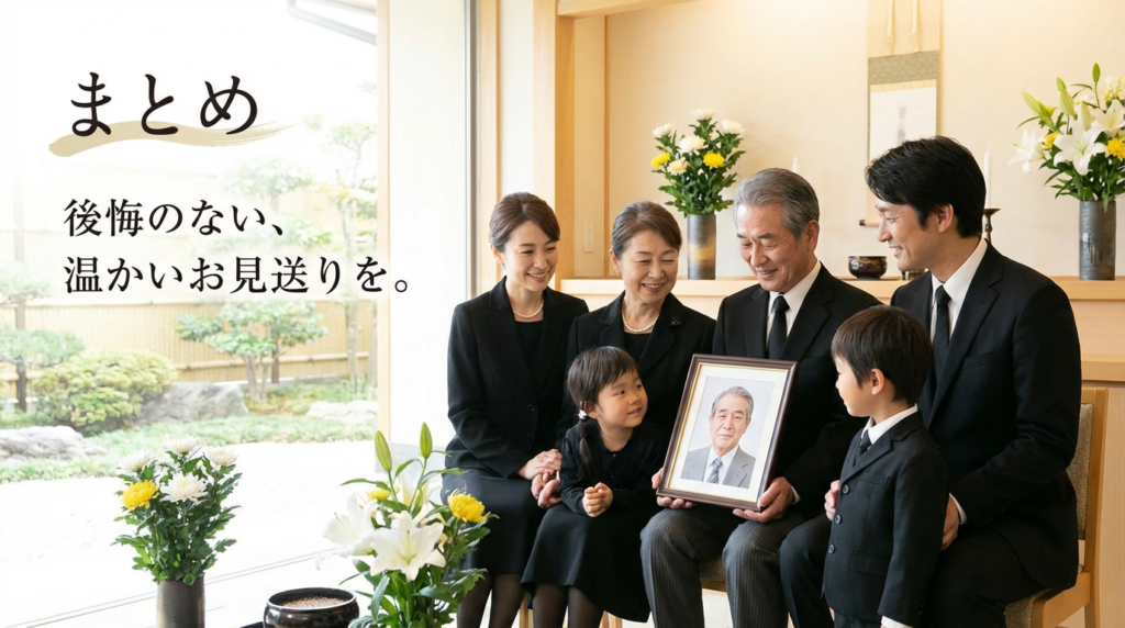 【まとめ】一般葬と家族葬の違いを徹底比較！ご家族の状況に合わせた選び方