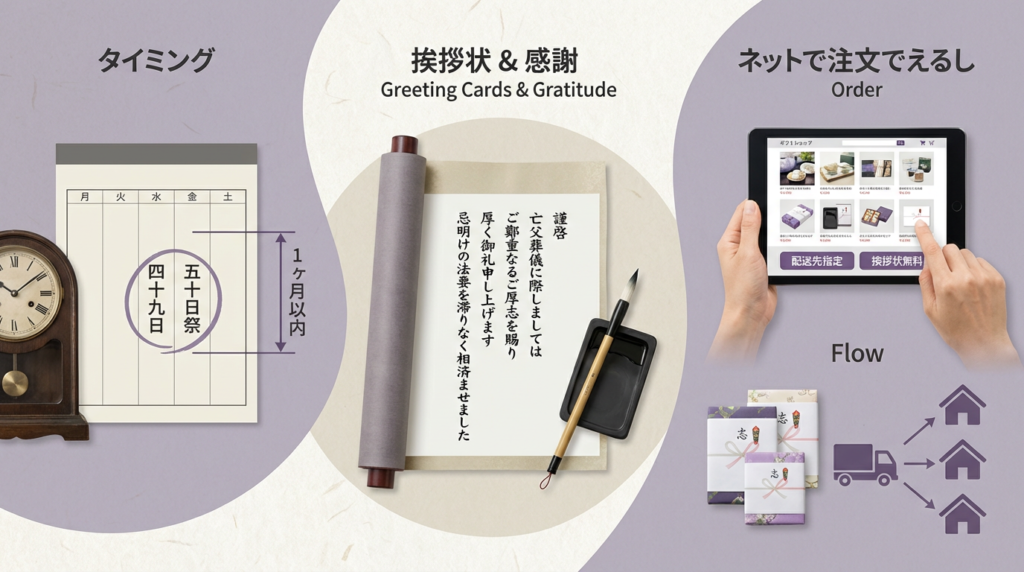2. 香典返しを送る時期と手配の流れ