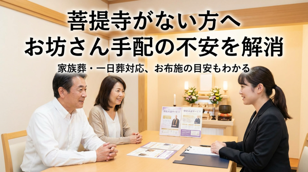 菩提寺（お付き合いのあるお寺）がない場合、お坊さんの手配はどうする？