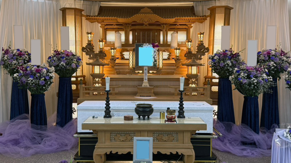 メモリアルトネ小式場で行われた一日葬当日の様子